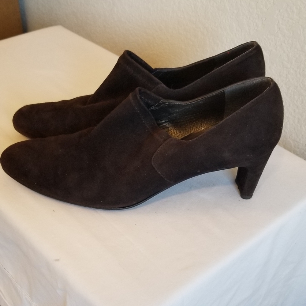Stuart Weitzman Chocolate Brown Suede Booties Size 8.5